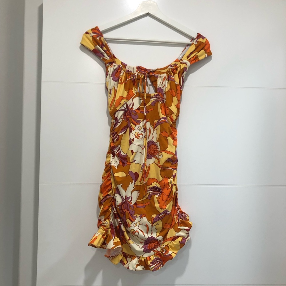 Urban Outfitters Orange Floral Top